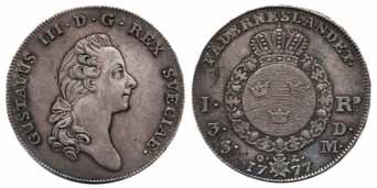 Gustav III (1771-1792) 68 69 68 SM 43 1 riksdaler (3 daler