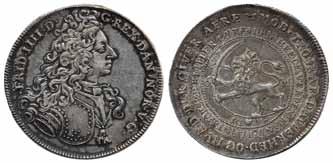 278 NM 91C Frederik IV 6 mark (resedaler) 1704.