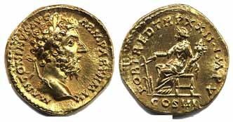 200 % 395 Roman Empire MARCUS AURELIUS (161 180). Aureus 7,34 g. Struck 168 AD.