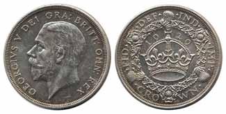 450 450 KM 836 George V crown 1929. 28,28 g silver Circulation: 4994.