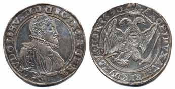 455 455 Holy Roman Empire Rudolph II 1 taler 1590. Kuttenberg. 28,83 g. XF 2.
