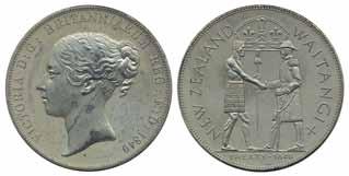 466 466 New Zealand 1 crown. Fantasy coin, Waitangi 1840, 24,73 g silver and nickel.