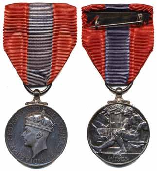 654 654 Great Britain George VI. Imperial Service Medal in silver, 32 mm, with ribbon. Awarded to Mr W.E.