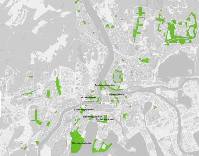 Parker i Karlstad. Illustration: Michele Ray. Parker Det finns många parker och parkområden centralt i staden.