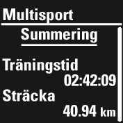 Träningstid Sträcka Tryck på STARTA för att se mer detaljer om hela träningspasset.