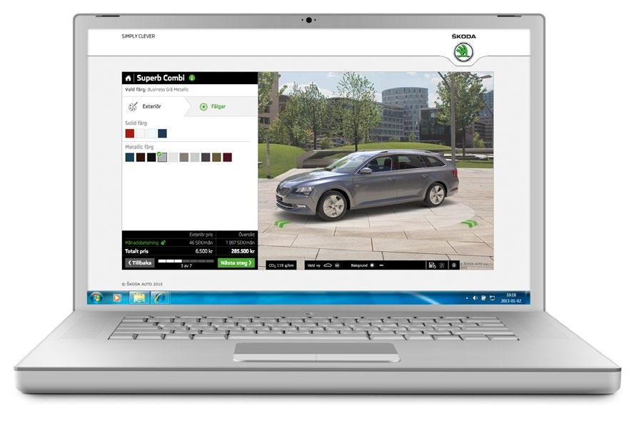 BYGG DIN BIL Förmånsvärde och leasingkostnad för din ŠKODA. På skoda.se kan du direkt i bilkonfiguratorn räkna ut förmånsvärdet eller kostnaden för leasing för din nya ŠKODA precis som du vill ha den.