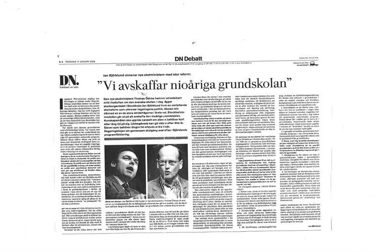 Lite historisk bakgrund, några nedslag DN 17/1