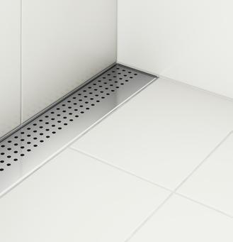 Purus Line & Corner - Fördelar Förutom den moderna designen erbjuder Purus Line och Purus Corner bl.a. följande fördelar mot en traditionell golvbrunn: Möjlighet till stora klinker även i duschen.