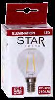 CLEAR FILAMENT 2700K 15W 352-18 EAN 7391482010278 E-NR 8290953 L 10/100 M 45mm N 83mm 2700K 80Ra 150lm 360º 2W ( 16W) E14 220-240VAC EC A+ 352-19 EAN 7391482010285 E-NR 8290954 L 10/100 M 45mm N 78mm