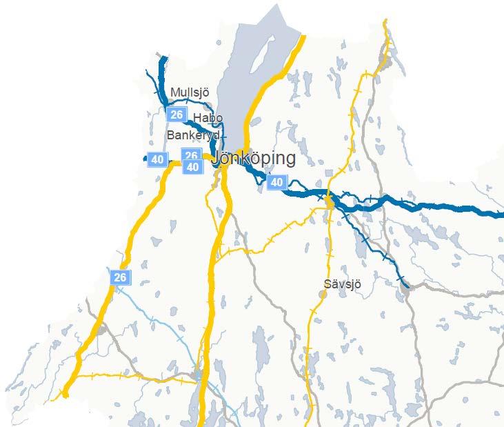 Jönköpings län Rv 26 Mullsjö - Slättäng Exempel på trimnings- och miljöåtgärder Signalåtgärder för ökad kapacitet på järnväg Tillgänglighetsanpassning av