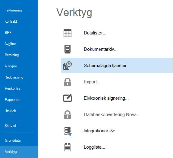 SCHEMALÄGGNING AV BOKFÖRINGSEXPORT Du kan schemalägga bokföringsexporten.