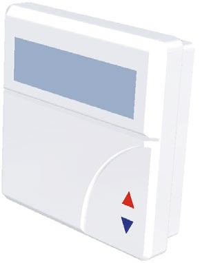 Artikelnummer på kortet Kapsling: Vit Polylac ABS-plast Dimensioner: 77 x 77 x 27 mm Skyddsform: IP 20 Matningsspänning: 24 V AC/DC + 10 % Styrutgångar: 24 V (Kyla och värme) Maximal belastning 2A