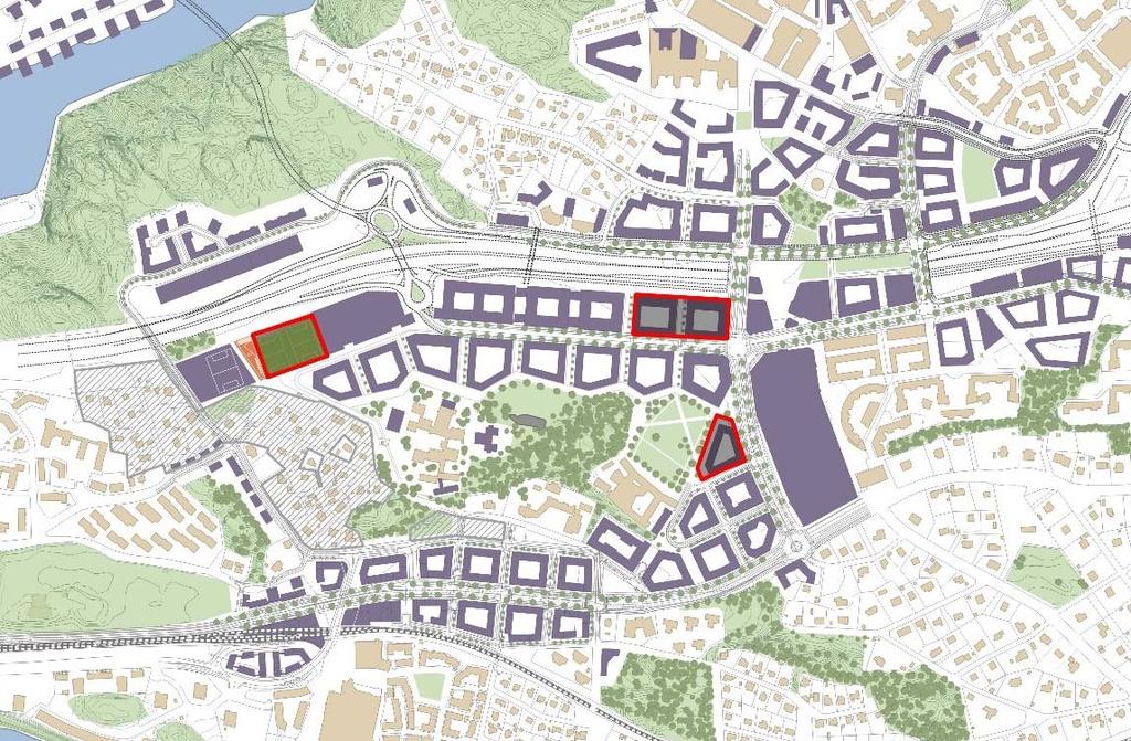 exempel Torsgatan eller Karlavägen. Inom området föreslås två till tre placeringar för besöksparkeringsgarage.