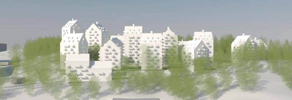 50-51 BOTKYRKA KOMMUN 16 [34] Samhällsbyggnadsförvaltningen Antagandehandling Planenheten 2016-05-13 Bebyggelseförslag Stads- och landskapsbild Den föreslagna bebyggelsen består av elva punkthus och