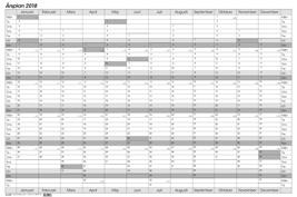 91 2400 18 Semesterplan Whiteboardtavla för semesterplanering.