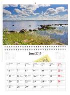 Praktisk kom-ihågfi cka WEDEN med kuvert olv vackra bilder från svensk natur, en per månad.
