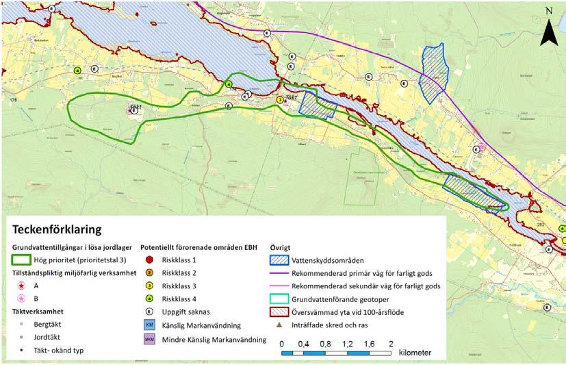 Sida 67 av 113 10.2.5. Ljunganåsen vid Johannesberg, Ånge kommun Tabell 15. Prioriteringsklasser samt prioritetstal för vattenresursen.