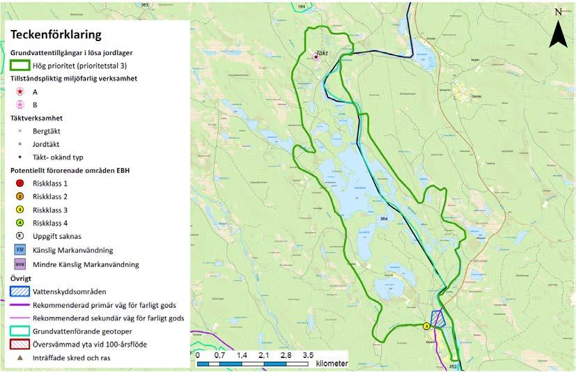 Sida 70 av 113 10.2.7. Isälvsavlagring vid Aspsele, Örnsköldsviks kommun Tabell 18. Prioriteringsklasser samt prioritetstal för vattenresursen.