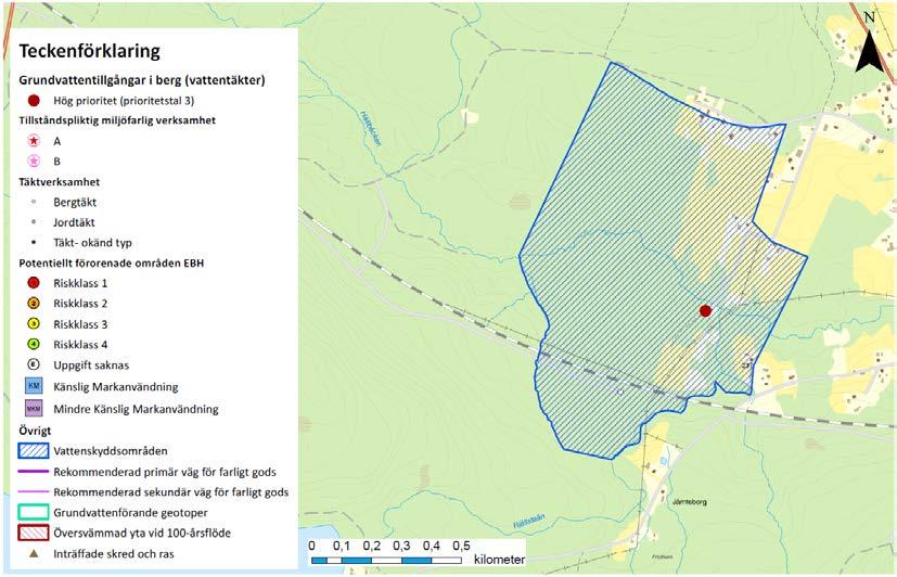 Sida 89 av 113 10.2.18. Vattenresurs i berggrunden, Överbygden/Bjällsta, Örnsköldsviks kommun Tabell 30. Prioriteringsklasser samt prioritetstal för vattenresurserna.