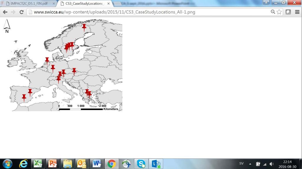 SWICCA case studies Vattenresurser Climate-proof Irrigation Strategies Snow Effects on Water Availability Extensive Drought Operations Risk handtering Climate Change and Flash-Floods Warnings for