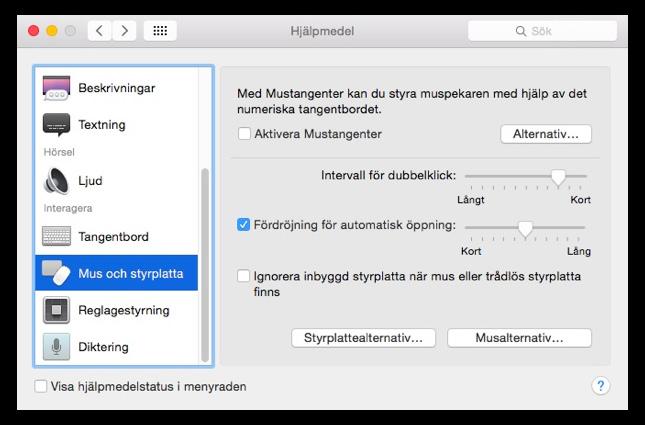 Mustangenter i Mac OS X Du kan låta tangenter på ett numeriskt tangentbord ta över
