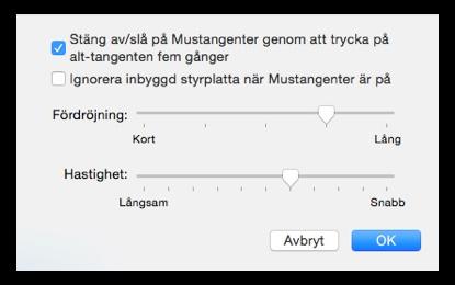 Funktion: Du flyttar muspekaren genom att använda tangentbordets piltangenter.