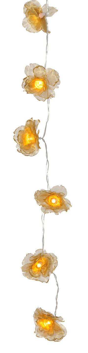 LJUSSLINGOR ROSE 10 tygblommor PEONY 10 tygblommor MINI AMORE RÖD batteri 10 glasfigurer MINI CRYSTAL batteri 10 pappersfigurer MINI UGGLA