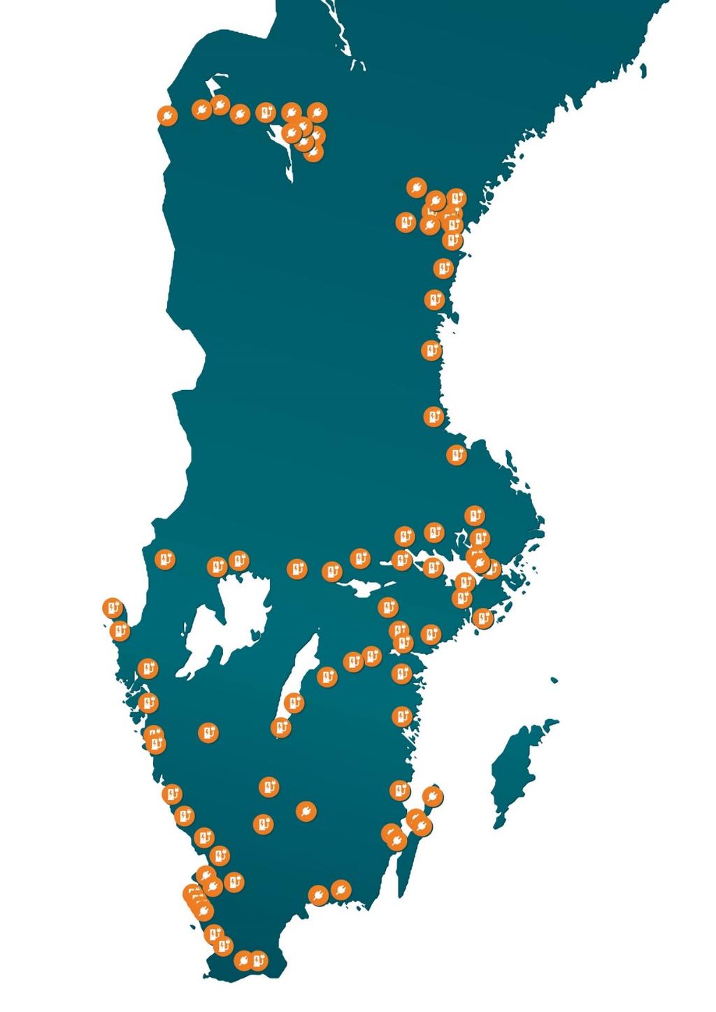 CLEVERs publika laddnätverk Sveriges