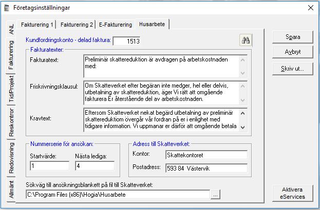 Husarbete (beskrivning för dig som har tilläggsmodulen Husarbete och som arbetar i det nya grundboksutseendet) I Hogia Ekonomi kan du på ett enkelt sätt arbeta med avdrag för husarbeten med hjälp av