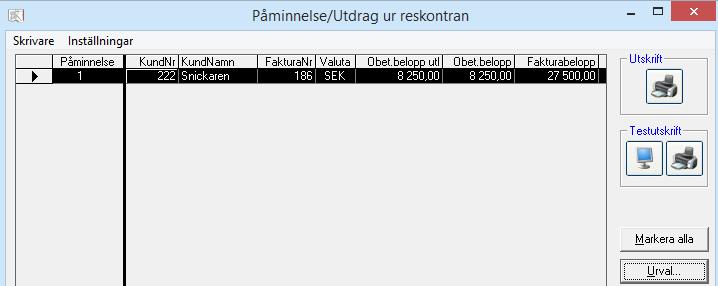 På utskriften av påminnelsen hämtar programmet den text du angett i menyn Arkiv - Företagsinställningar - Fakturering (Inställningar Företag Fakturering) under fliken Husarbete.