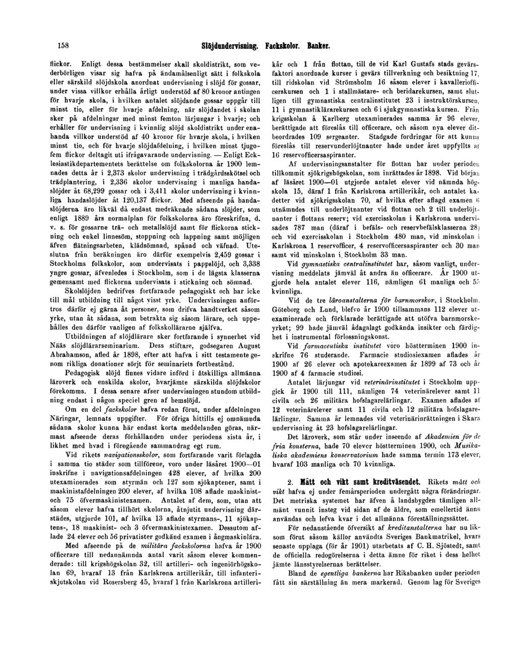 158 Slöjdundervisning. Fackskolor. Banker. flickor.