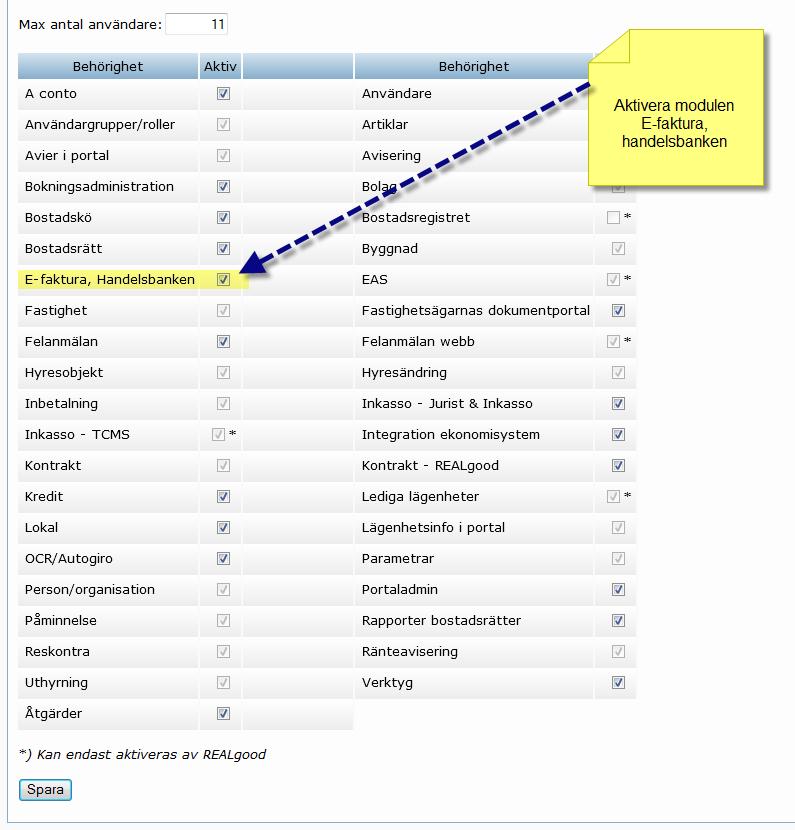 REAL och E-faktura Är en lättanvänd programmodul för att kunna erbjuda hyresgäster att få hyresfaktura som en e- faktura.