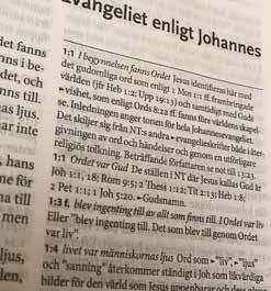 BIBELSAMTAL I JANUARI Vi inbjuder till bibelsamtal tre tisdagskvällar i januari. Utgångspunkten blir Johannesevangeliet som ger rika möjligheter till samtal om väsentligheter i livet.