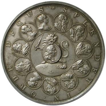 696 Fredrik I (1720-1751) 696 Svenska konungahusets ära och lycka. Av J. C.