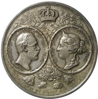01/0 800 701 Oskar II (1872-1907) 701 Konungaparets silverbröllop 1882.