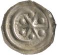 36 GÖTALAND. Penning. Brakteat med sexuddig stjärna med kulor mellan strålarna, samt nymåne. Allt inom slät ring. LL XIX:1. 0,12 g. XR. Ex Privat 2006-11-13 «Ex B.