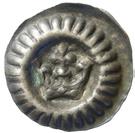 0,35 g. S. Kantskada. Tillplattad. Ojämn patina. Ex Hirsch lagerlista 71, nr 44.