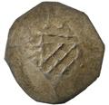 323 324 325 326 327 328 323 VISBY. Penning. Ensidigt avslag av till rutad fyrkant degenererad kyrkobyggnad. LL XX:9, Myrberg I:5. 0,17 g. R.