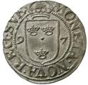 öre oläsligt årtal, fyrk 1588.