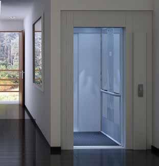 Designexempel Hisskorg: RAL 9016 Svart standardgolv STANDARD COLOR