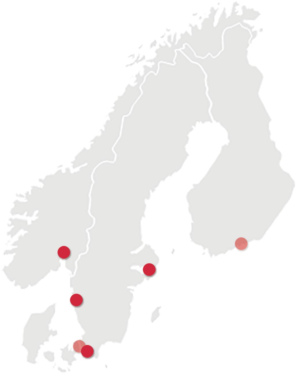 Oslo Försäljning & lager Stockholm HK Försäljning & lager Helsingfors