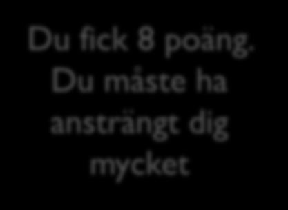 Du fick 8 poäng.