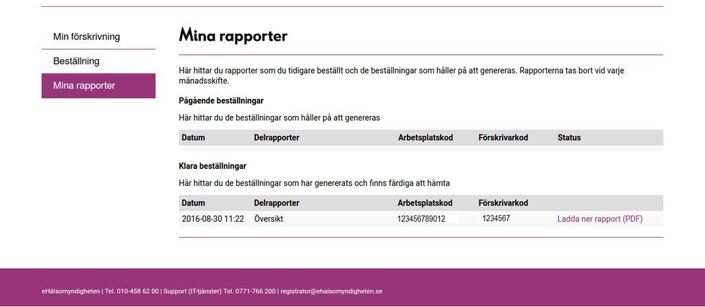 I delrapporterna Potentiellt olämpliga förskrivningar till äldre, Rapportunderlag förskrivningsdata och Rapportunderlag försäljningsdata finns ingen referens att jämföra med och därmed visas inte val