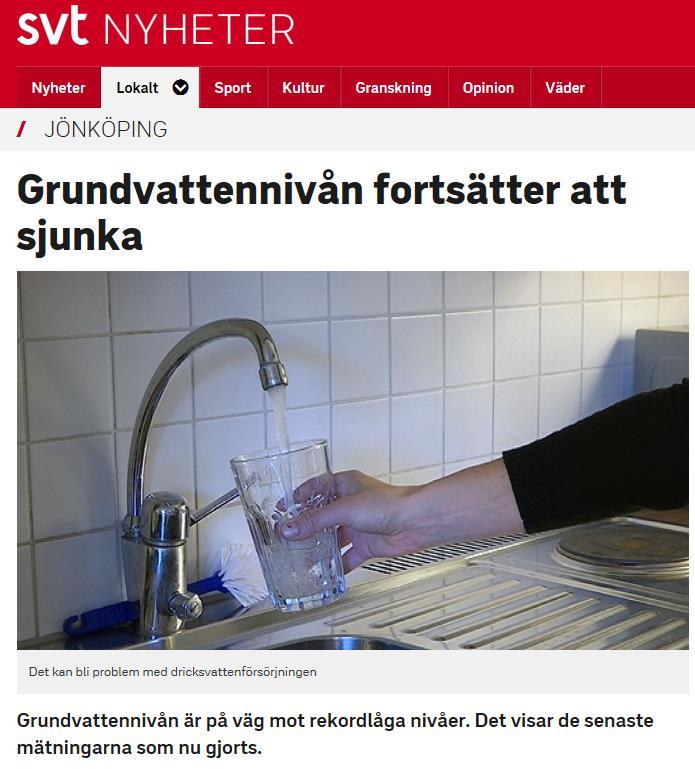 Historiskt låga grundvatten