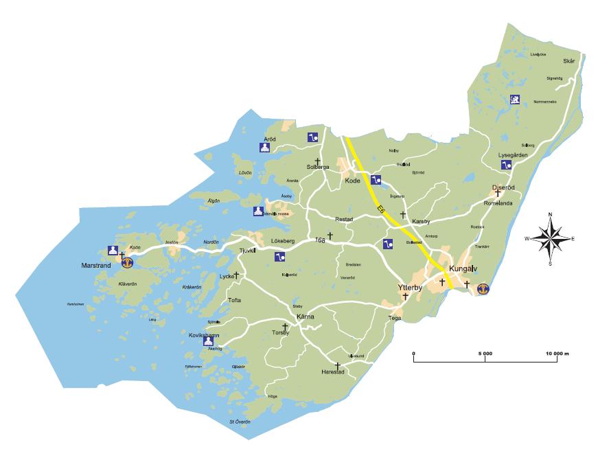 1 Bakgrund Marstrand tillhör Kungälvs kommun, som ligger strax norr om Göteborg. Marstrand består av två öar, Koön och Marstrandsön.