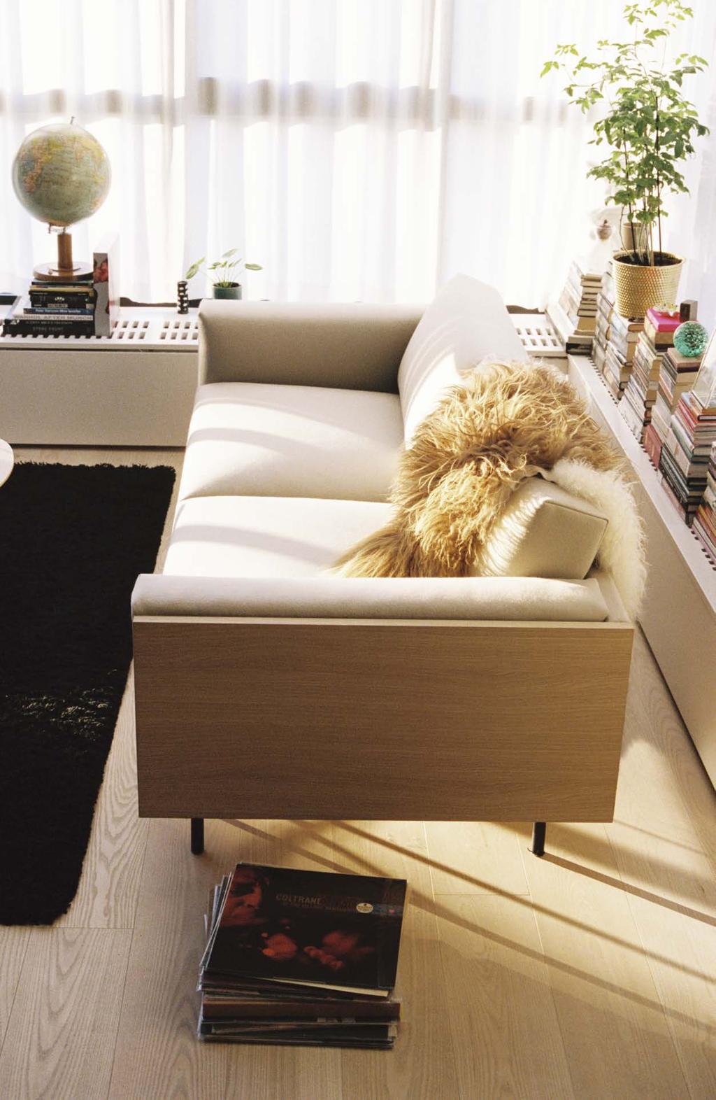 Wood 08 Sofa Wood by Monica Förster Wood, designed by Monica Förster, is characterized by clear lines and its distinct wooden frame.