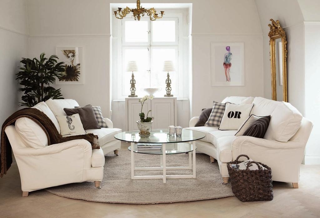 Soffa Howard medium 3,5-sits i tyg Borås Cotton