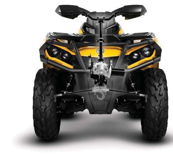 tvåsitsig konfiguration (MAX) Finns som traktormodell (T3) Färg Motor 450/570/650/1000 BYGGD FÖR HÅRT ARBETE CARLISLE ACT HD-DÄCK Outlander PRO-paketet har som standard robusta 6-lagers Carlisle ACT