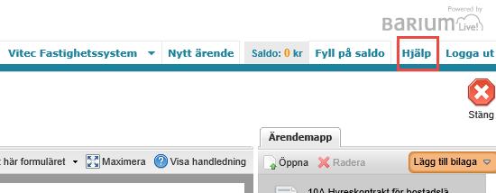 Fastighetsägarna Dokument (Vitec Dokumentmall) - Lathund, Vitec Hyra Webbgränssnitt Väl inne i