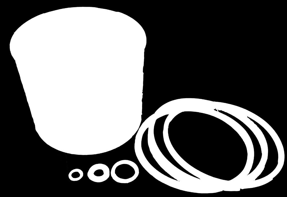 D3-160, D3-190, Kort filter för Cav vattenavskiljare (typ 296) Short filters insert for